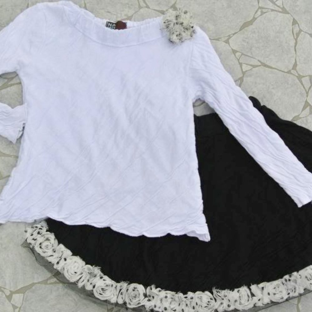 Adorable Chasing Fireflies Boutique NANO 2 piece skirt set tulle rose Sz 3